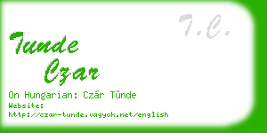 tunde czar business card