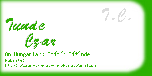 tunde czar business card